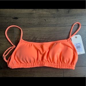 Billabong Sol Searcher Ruched Coral Pink Bikini Top